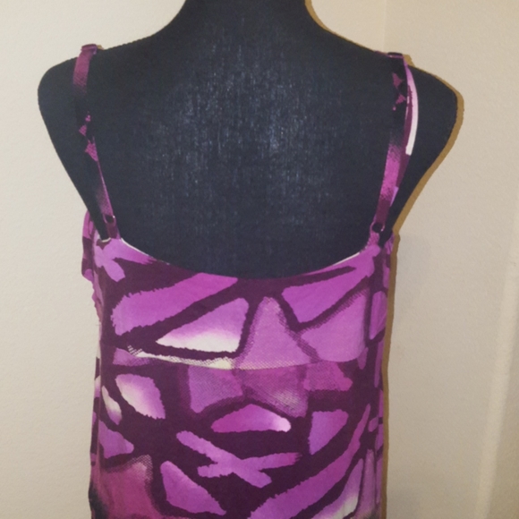 💜HP💜NWT Calvin Klein Pomegranate Multi Tank Top💜 - Picture 4 of 12